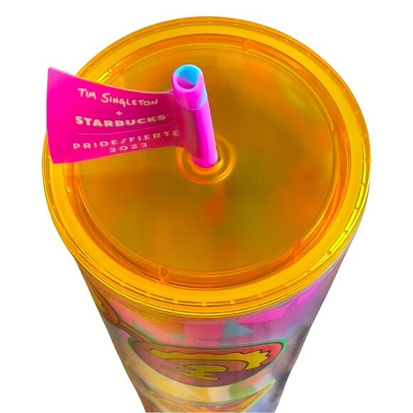 NWT Starbucks Glitter Double-Walled Cold Cup - Pride 2023 Tim Singleton - 24 oz - Picture 6 of 8